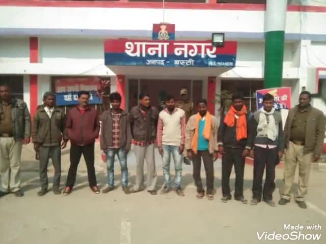 बस्ती: नगर थाने की पुलिस ने 7 NBW वारंटियों को गिरफ्तार कर भेजा जेल #BastiPolice