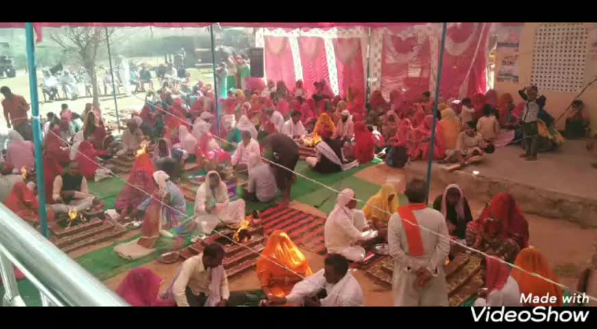 मेहंदीपुर बालाजी मंदिर में नौ दिवसीय रामकथा का समापन, 33 जोड़ों ने दिया हवन कुंड में आहुति #रामकथा
