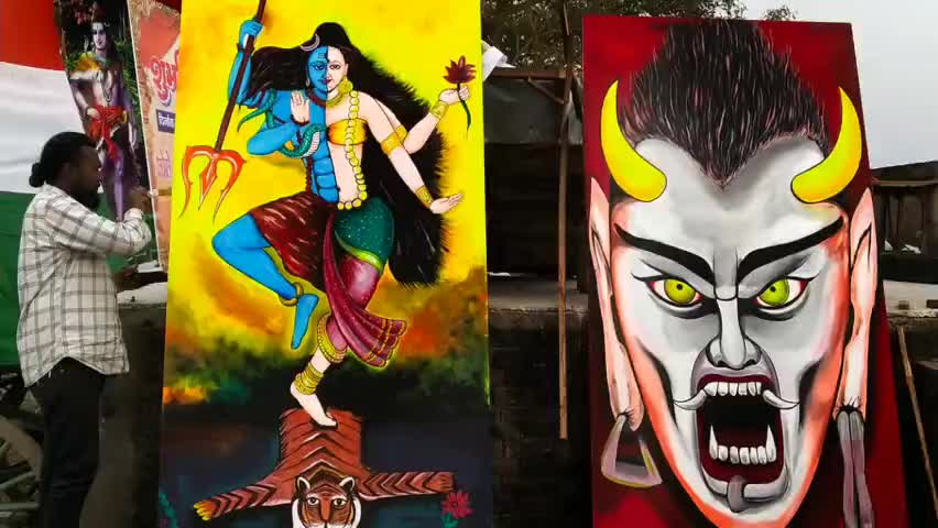 हर हर महादेव ,महाशिवरात्रि
#अर्धनारीश्वर
#painting