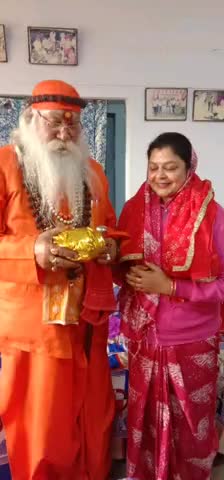 हुज़ूर: रीवा अखिल भारतीय ब्राह्मण समाज के राष्ट्रीय अध्यक्ष संजय त्रिपाठी के आमंत्रण पर दिल्ली से पहुंचे महामंडलेश्वर स्वामी प्रज्ञानंद महाराज। #महामंडलेश्वर