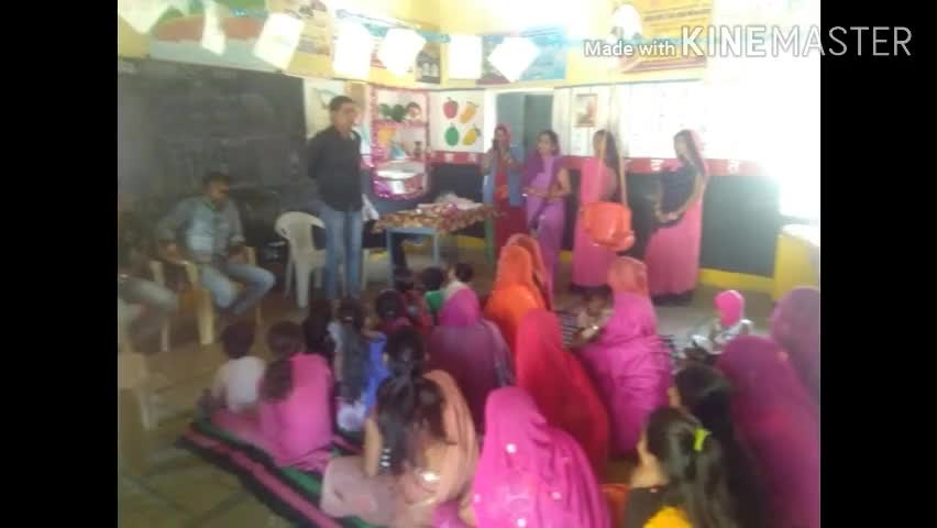 देसूरी: बिजोवा ग्राम में आंगनबाड़ी केंद्र पर अन्नप्राशन दिवस व प्रवेश उत्सव मनाया गया #आंगनबाड़ी_केंद्र