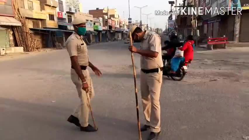 असंध: कोरोना वायरस की लड़ाई में जींद चौक पर होमगार्ड के जवान भी पुलिस के साथ दे रहे ड्यूटी #होमगार्ड #कोरोना