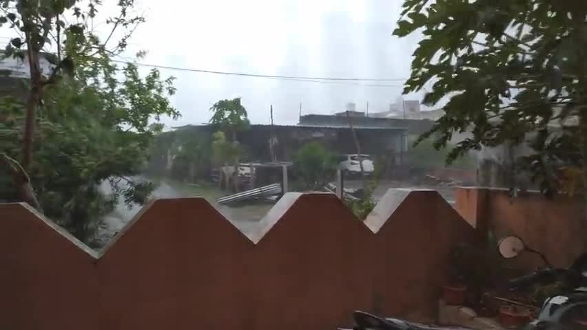 चौरई: chourai me jordar habao ke sath hui tej barish#chourai#omsharma chourai