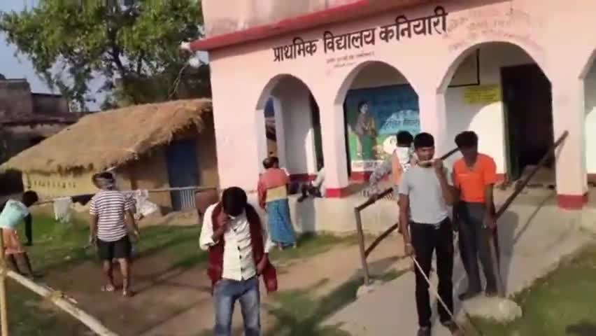 हलसी: कनियारी गांव के ग्रामीणों द्वारा चंदा इकठ्ठा कर स्कूल को बनाया क्वारेंटाइन सेंटर, 52 प्रवासी मजदूरों रखा गया #क्वारेंटाइन