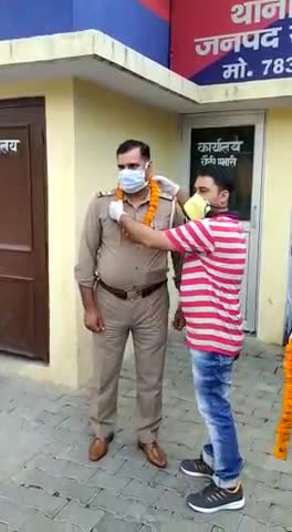 सहारनपुर: CHOWKI IN CHARGE KO KIYA CARONA WARRIOR SE SAMMANIT﻿#caronavirus