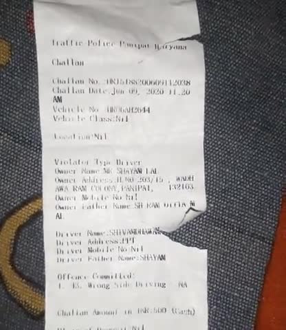 पानीपत: #panipatpolice  panipat police fharji chaalan kaat kar sarkar kaa donation pura karna chati hai