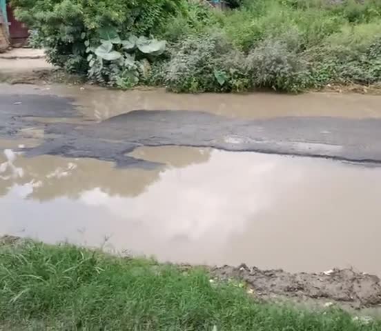 वारिसनगर: #This is the road of village Hansa which link the District Samastipur to baheri shivaji nagar. it's totally damaged.