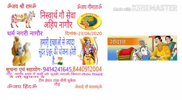 #निस्वार्थ_गौसेवा_रथ अहिप नागौर ईकाई #23-06-20