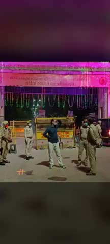 #Historic Ayodhya, Night checking by police.