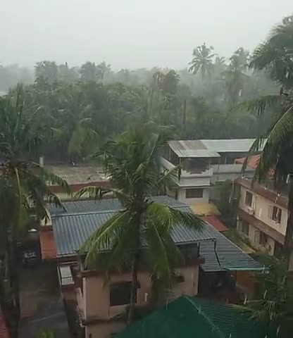 भीनमाल: केरल में बारिश रुकने का नाम नही ले रही है नदिया उफान पर है और बाढ़ जैसे हालात है#केरला#बारिश#कालीकट