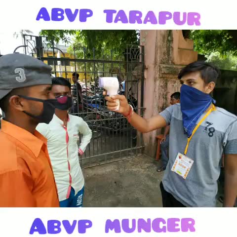 #Abvp_Tarapur के द्वारा Rsकॉलेज तारापुर में 12वीं के नामांकन में कार्यकर्ता ने खुद किया थर्मल स्क्रीनिंग
#AbvpForStudent