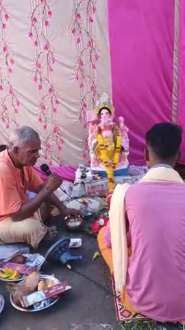 पोटका: पोटका:- निश्चितपुर गाँव में गणेश चतुर्थी को समान्य रुप से मनाया गया#potka #eastsinghbhum
