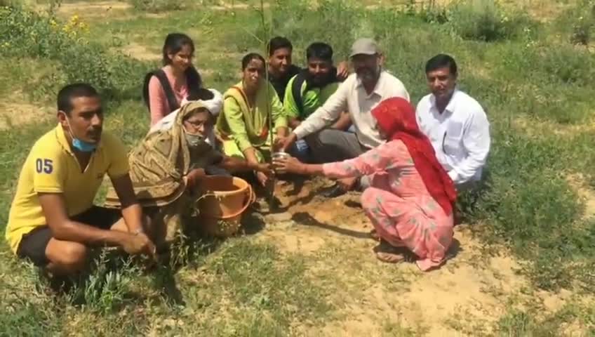 बुहाना: घरडाना गांव में खेल दिवस पर खेल मैदान पर लगाए गए पेड़, प्रिंसिपल दीपचंद ने पौधों को बताया धरती का श्रृंगार #खेल_दिवस