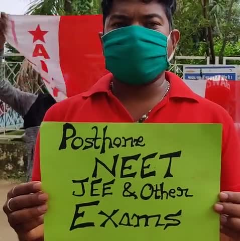 #Postponeneet #PostponeJEE
#postponeexams #protest 
#aisf 
#covid-19