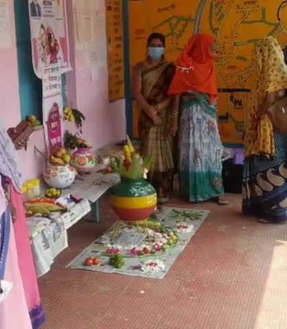 शाहपुर: शाहपुर ग्राम पंचायत में कुपोषण मुक्त प्रदर्शनी का किया गया आयोजन #कुपोषण