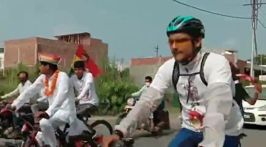 बुलंदशहर: लखनऊ से बुलंदशहर पहुंची प्रगतिशील समाजवादी पार्टी की साइकिल यात्रा, हुआ जोरदार स्वागत #प्रसपा