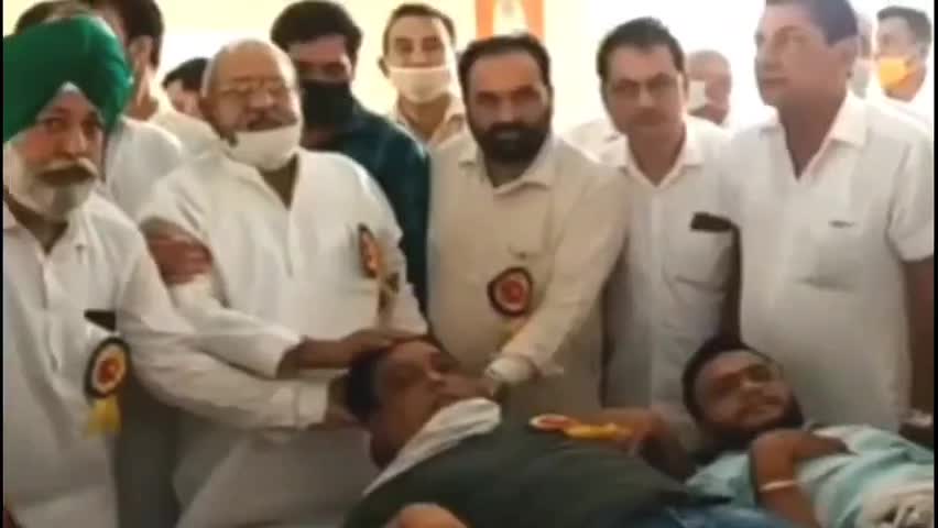थानेसर: योग भवन में जजपा द्वारा जननायक चौधरी देवी लाल की जयंती पर रक्तदान शिविर का किया गया आयोजन #जजपा