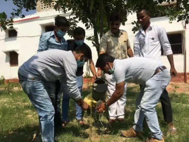 लालगंज: बैसवारा इंटर कॉलेज परिसर में नव ज्योति जागृति संस्थान ने किया पौधरोपण #पौधरोपण