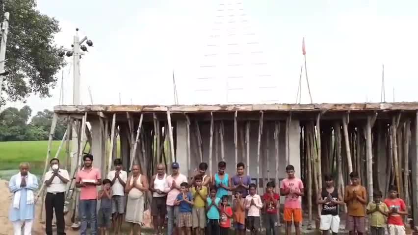 हिलसा: हिलसा प्रखंड स्थित बनवारीपुर के ग्रामीणों के सहयोग से किया जा रहा है शिव मंदिर का निर्माण #शिव_मंदिर