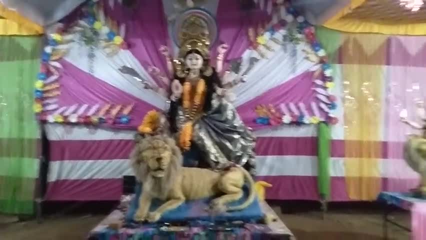 शाहनगर: बिगत #वर्षो की भांति #ग्राम #टिकरिया तहसील ##पवई जिला पन्ना मैं #माँ #दुर्गा के सभी रूप की प्रतिमायें विराजित की गई है।