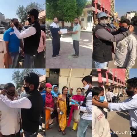 जयपुर: सोनिया गांधी जी के जन्मदिन के अवसर पर 9 दिसंबर को  राजस्थान के कई जिलों में मास्क का वितरण किया गया । #आबिद_कागज़ी