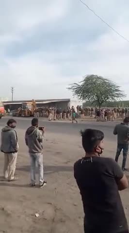 बाड़मेर: #सिणधरी करोड़ो रुपयों की वन विभाग की जमीन पर हुए अतिक्रमण के मामले को लेकर भारी पुलिस जाब्ता मौजूद #barmer #barmernews