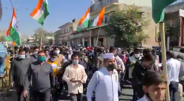 राष्ट्रीय कोंग्रेस पार्टी के
#136_वे_स्थापना_दिवस पर 
#किसानों_के_समर्थन में निकाला #पैदल_मार्च।