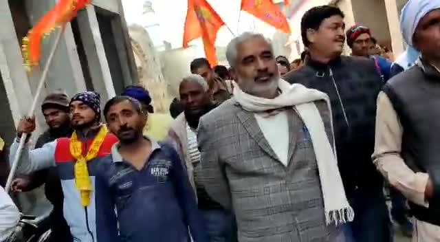 सहावर: आज दिनांक 14 जनवरी 2021को कस्बा - #मोहनपुर, जनपद #कासगंज   में भव्य #श्री_राम_जन्म_भूमि_पद_यात्रा का शुभारंभ
