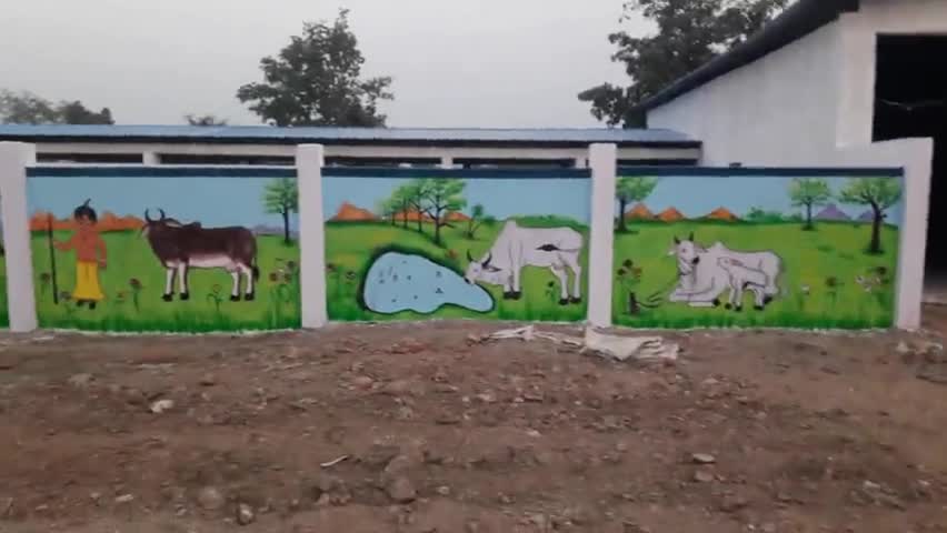 जनपद पंचायत बडामलहरा की ग्राम पंचायत #सिमरिया में गौशाला निर्माण कार्य पूर्ण