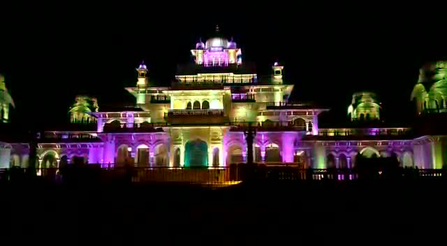 jaipur Albert hall ka suhana manzer##jaipur #alberthall #beautiful palace