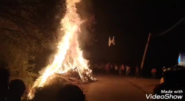 निमेज में विधिवत पूजा - पाठ के साथ हुआ #होलिकादहन