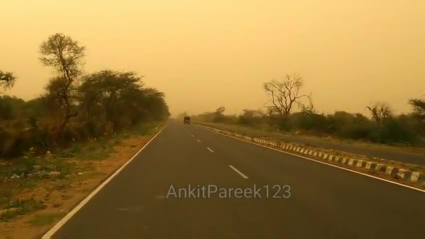 #सीकर शहर में आज पूरे दिन चली तेज #आँधी, आसमान भी हुआ पीला