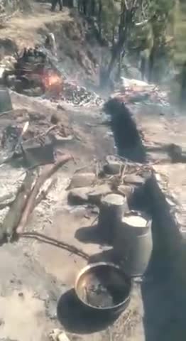 उत्तरकाशी:आज  तोनख्या गाँव और ग्राम पंचायत पोखरी मध्य जंगल मे लगी आग से प्राथमिक विद्यालय भवन पूरी तरह जल गया #आग #फायर