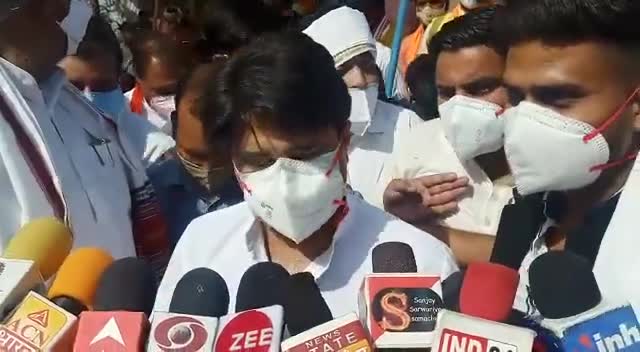 सुनिए राज्यसभा सांसद महाराज ज्योतिराज सिंधिया ने क्या कहा जब लक्ष्मण कुटी दमोह आए #bjp #scindia #vivekasati