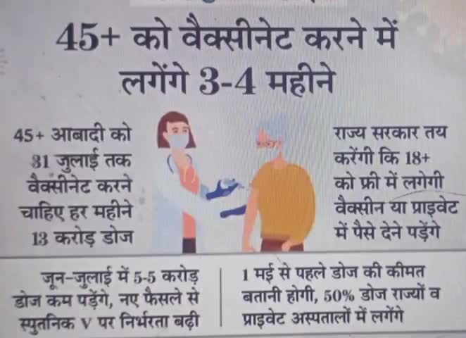 हुज़ूर: #1मई से शुरू हो जाएगी #वैक्सीनेशन
#18साल से ऊपर के सभी लोगों को #वैक्सीनेशन चालू हो जाएगा