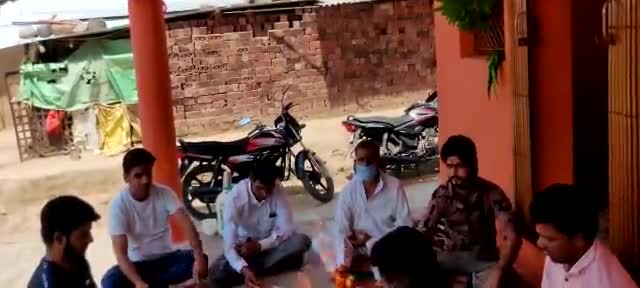 घट्टिया तहसील के गाँव कुमार्डी मे किया गया हवन व अभिषेक#hanumajyanti#gocorona