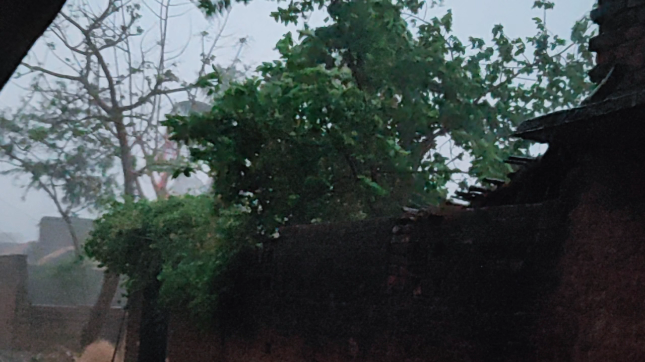 Bihar mein bahut tej Ki aaiy  Aandhi-Toofan logo kafi hui pareshani sath mein barish aur patthar v parade #andhi #toofan