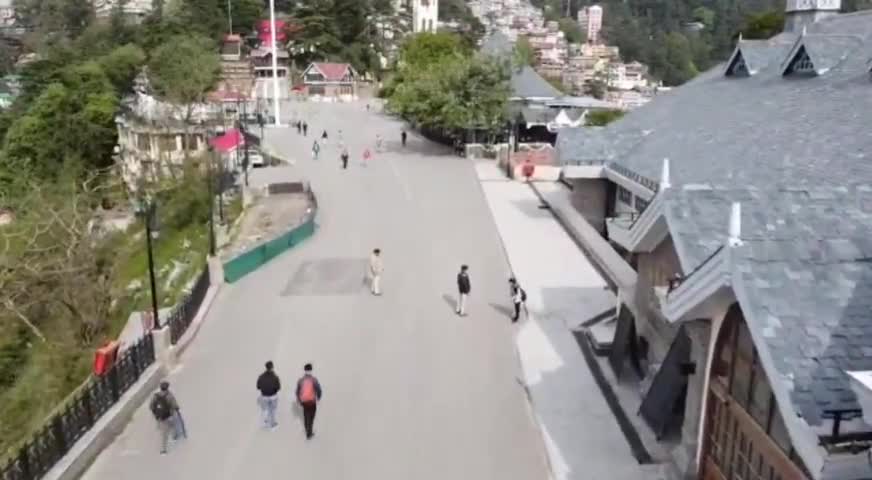 कोरोना कर्फ्यू में बेवजह घूमने वालों पर शिमला पुलिस रख रही ड्रोन से नज़र #shimla #police #corona #curfew #mask #lockdown