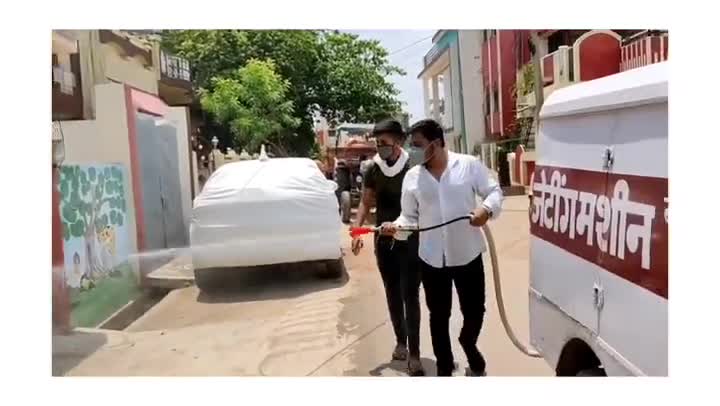 महासमुंद: #coronaworrior #sanitize #ward16