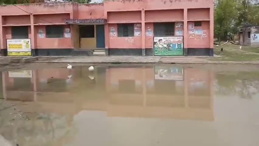 सेवराई: प्राथमिक स्वास्थ्य केंद्र बारा मे जलजमाव होने के कारण मरीजो व स्वास्थ्य कर्मियो को हो रही परेशानी #कोविड19