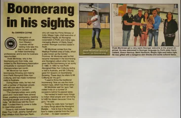 #Melbourne's KOORI MAIL published an article on my visit to #Australia to participate in the BAA #Championship. 🇮🇳