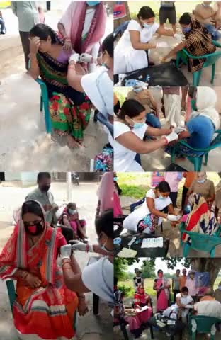 सेवाडिह: सेवाडीह में लोगो को दिया गया 45 प्लस का टीका।#vaccination_for_covid19