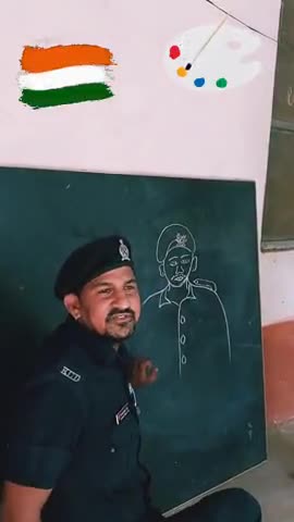 जय हिंद जय भारत सिविल डिफेंस जवान की पेंटिंग बनाई गई#pawantak28#rawatbhata