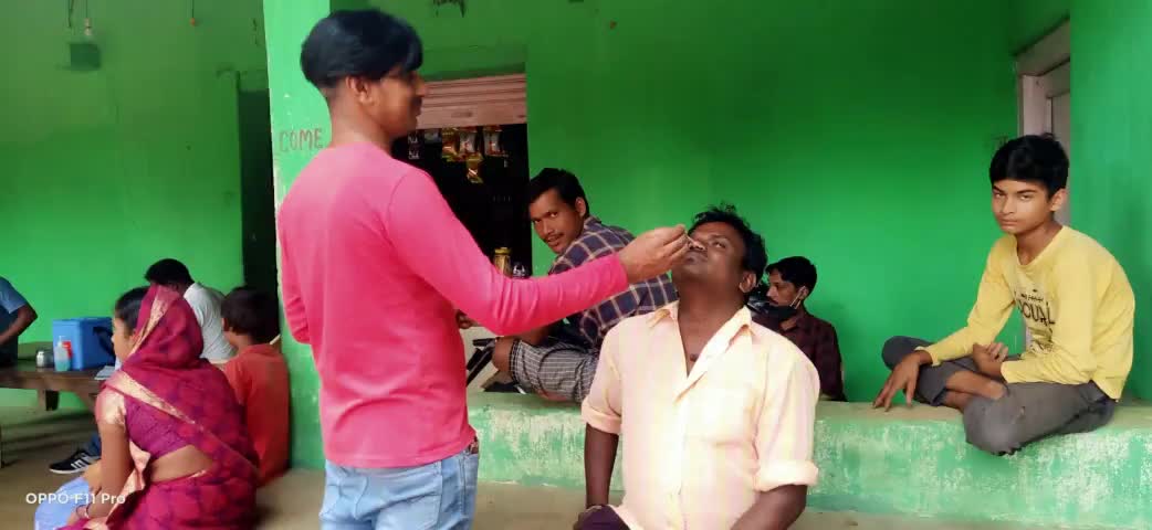 #लखनपुर ग्राम पंचायत में 7 लोंगो का हुआ कोरोना टेस्ट