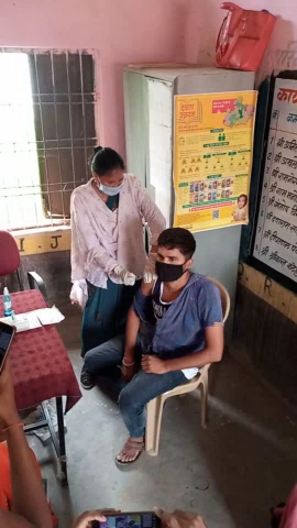 #corona_virus आज हमारे ग्राम सिमरा खुर्द में ग्रामीणों को लगा कोविड-19 का पहला टीका