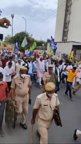 भाकियू के कार्यकर्ताओं ने निकाला कृषि कानूनों के विरोध में झुलस,दिया राज्यपाल को ज्ञापन। #राकेशटिकैत #bKU #rakeshtikait