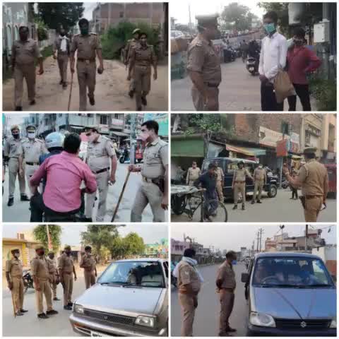कोविड- 19 के दृष्टिगत #moradabadpolice के थाना प्रभारियों द्वारा अपने-अपने क्षेत्रान्तर्गत पैदल गस्त कर वाहन/व्यक्तियों