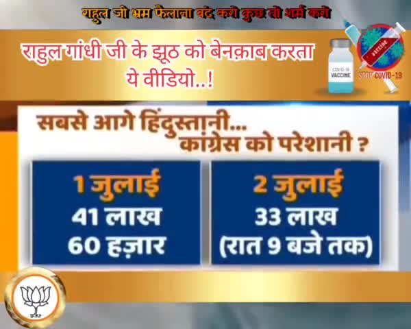 #वैक्सीन को लेकर Rahul Gandhi जी के द्वारा फैलाय जा रहे #भ्रम को बेनक़ाब करता ये वीडियो।