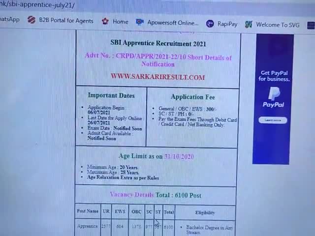 SBI Apprentice 2021 
#satishemitrasultanpur﻿