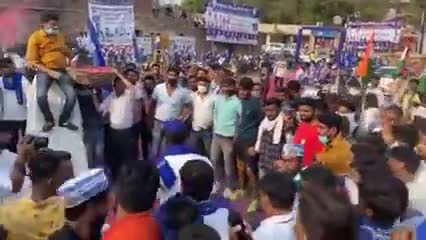 कल आगरा में भीम आर्मी चीफ व आज़ाद समाज पार्टी के राष्ट्रीय अध्यक्ष बड़े भैया आदरणीय #चंद्रशेखर_आजाद जी का भव्य स्वागत।।